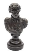A patinated bronze bust of Admiral Lord Nelson, late 19th century, cast by D. Brucciani & Co.