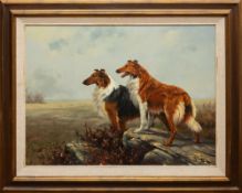 W. Jones (20th Century) after the original by John Wright Barker - Collies in a landscape