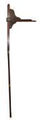 A brass mounted mahogany and boxwood horse measure,
