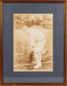 CRICKET. Portrait photograph of Gilbert Laird Jessop