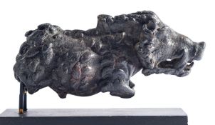 A ROMAN BRONZE MODEL OF A BOAR CIRCA 2ND CENTURY A.D.