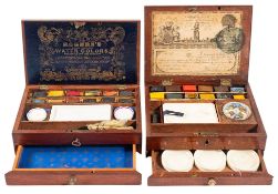 GEORGE BLACKMAN; a mahogany artist's paintbox,
