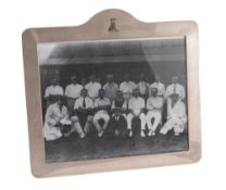 A modern silver mounted photograph frame, by Theo Fennell - Cricket Interest: