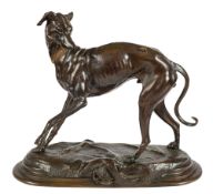 ANTOINE-LOUIS BARYE (1795-1875) Whippet and Fly signed 'A. BARYE. F'