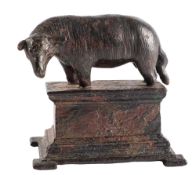 A ROMAN BRONZE MODEL OF A SHEEP CIRCA 3RD-4TH CENTURY A.D., 12cm.