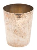 A George III silver beaker, tapering circular form, by John Robins, London 1798;
