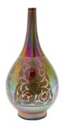 Pilkingtons Royal Lancastrian a pottery vase of tear drop form decorated by William S Mycock