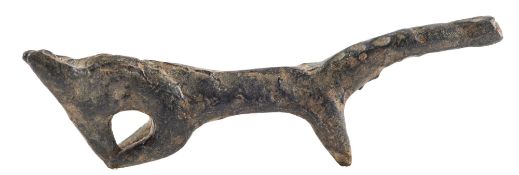 A GREEK BRONZE MODEL OF A FOX, CIRCA 3RD CENTURY B.C., 8.9cm.long