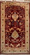 Two Persian part silk rugs,