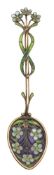 A late 19th/ early 20th century silvergilt & plique-á-jour enamel tea/ coffee spoon,