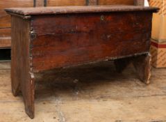 An oak 'six plank' coffer, early 17th century;