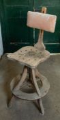 A Victorian beech artist's sitter's chair,