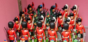 A set of Britain's Highland figures and guardsmen circa 1980s