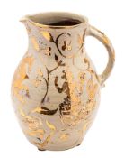 Washfield Pottery a large terracotta ewer of bellied form