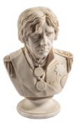 A Coalport John Rose & Co. Parian bust of Admiral Nelson