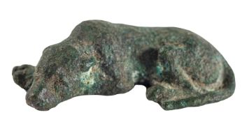 A ROMAN BRONZE MODEL OF A PANTHER, CIRCA 2ND CENTURY A.D., 2.75cm. long
