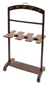A Victorian mahogany boot stand,