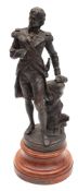 A spelter model of Admiral Lord Nelson,