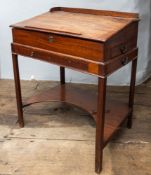 A George III mahogany writing-desk, late 18th Century,