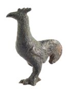A ROMAN BRONZE MODEL OF A COCKEREL, CIRCA 2ND CENTURY A.D.