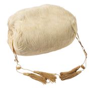 An early 20th century Art Deco period white ostrich feather muff.