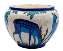 Charles Catteau for Boch Freres Keramis an Art Deco pottery jardiniere