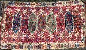 A Persian flatweave kilim carpet,