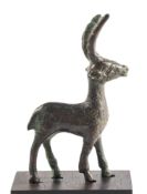 A PERSIAN BRONZE MODEL OF A STAG, CIRCA 6TH-5TH CENTURY B.C.,