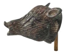 A GALLO-ROMAN BRONZE MODEL OF A BOAR'S HEAD, CIRCA 1ST CENTURY A.D.