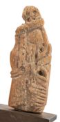 A ROMAN BONE HORSE HEAD FINIAL, CIRCA 1ST CENTURY A.D., with label inscribed A3572, 4.4cm.