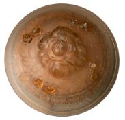 Muller Frères, a French moulded peach glass plafonnier,