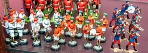 Three sets of various Continental regimental bands,