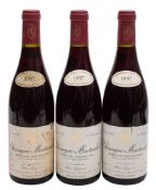 Three bottles of Chassagne-Montrachet Premier Cru, Clos Saint-Jean, 1997,