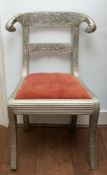 An Indian silvered metal suite of furniture, second half 20th Century;