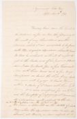 NELSON, Horatio. Letter signed with his right hand 