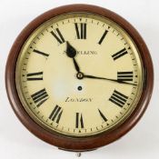 S. J. Pelling, London, a Victorian mahogany wall clock