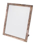 A Swedish silver mounted mirror, rectangular form, with an easel back,