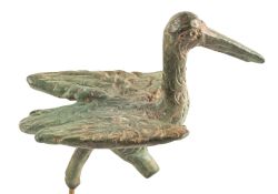 A ROMAN BRONZE MODEL OF A WATER BIRD, CIRCA 2ND CENTURY A.D.