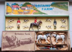 Britains Hunting Series Number 1446, 'The Meet', comprising mounted huntsman,