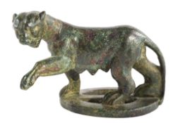 A ROMAN BRONZE MODEL OF A PANTHER, CIRCA 2ND CENTURY A.D. (probably a chariot attachment),