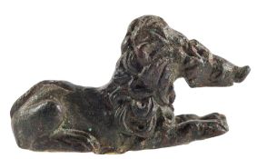 A GALLO-ROMAN BRONZE MODEL OF A LION, CIRCA 2ND CENTURY A.D.