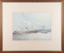 H.Nelson (British, 20th Century) - 'Telemachus' in the Clyde and