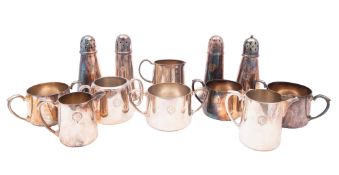 Thomas & John Brocklebank Limited. A collection of silver plated tableware