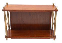 Three mahogany and brass passenger cabin shelves from the Union Castle line RMS 'Windsor Castle',