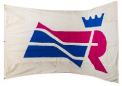 A large Regency Cruising House flag, of stitched panels, 160x320cm.