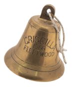 The ship's bell from the stern trawler MT 'Crisilla',