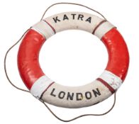 A Perrybouy life preserver form the MV 'John Adams' of Bideford,