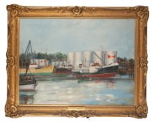 Frank Henry Mason (British, 1875-1965) - Greenhithe Tank Storage Installation,
