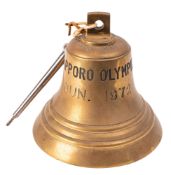 The ship's bell for the Greek bulk carrier MV 'Sapporo Olympics', 1972,