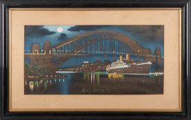 P J Mortimer (British, 20th Century) - A ship portrait of 'Devonia' - Watercolour - 38 x 54cm,